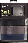 Nike mens 3 Pack Golf Web Belt
