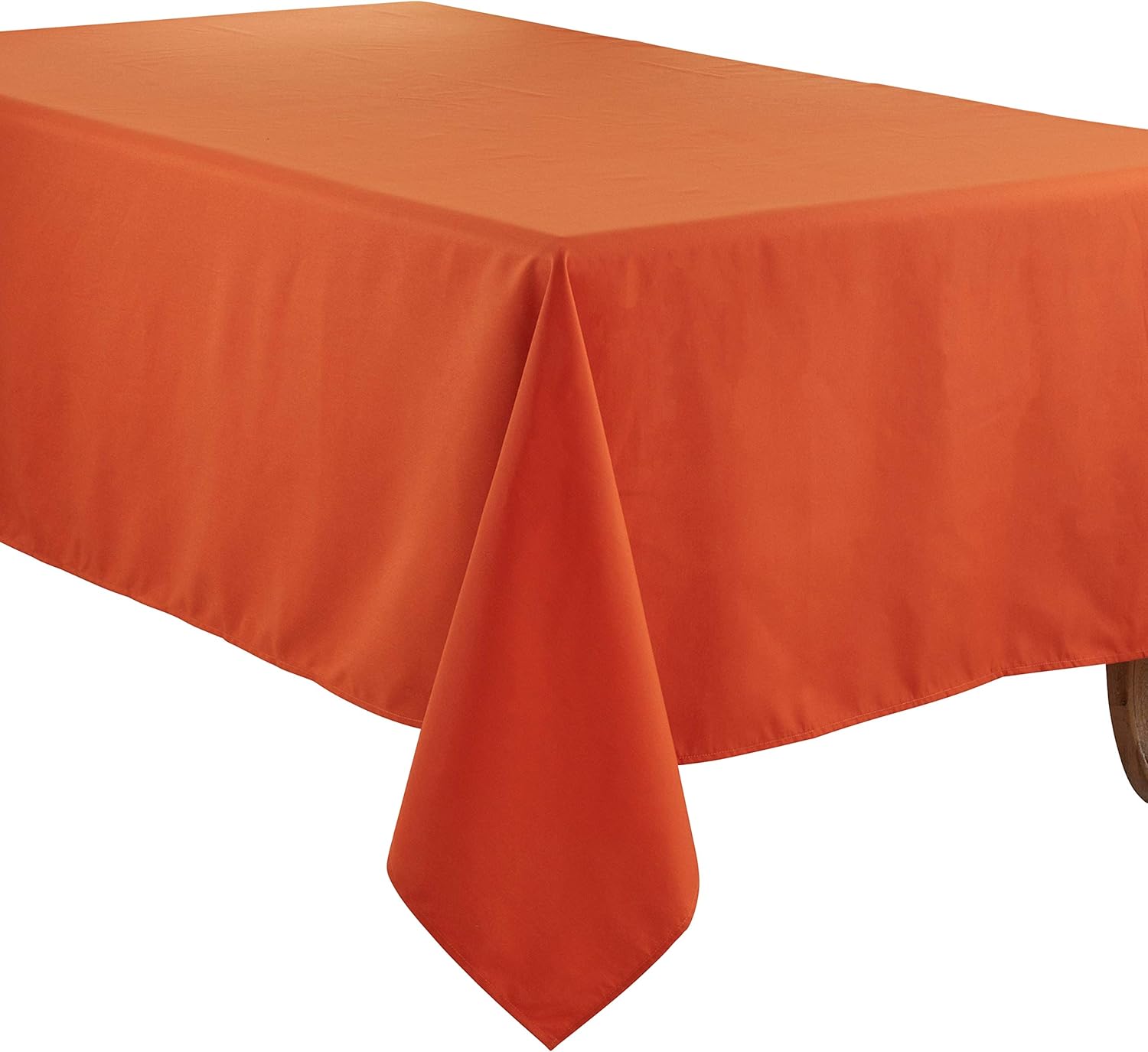 SARO LIFESTYLE Collection Casual Design Everyday Tablecloth, 90" x 108", White