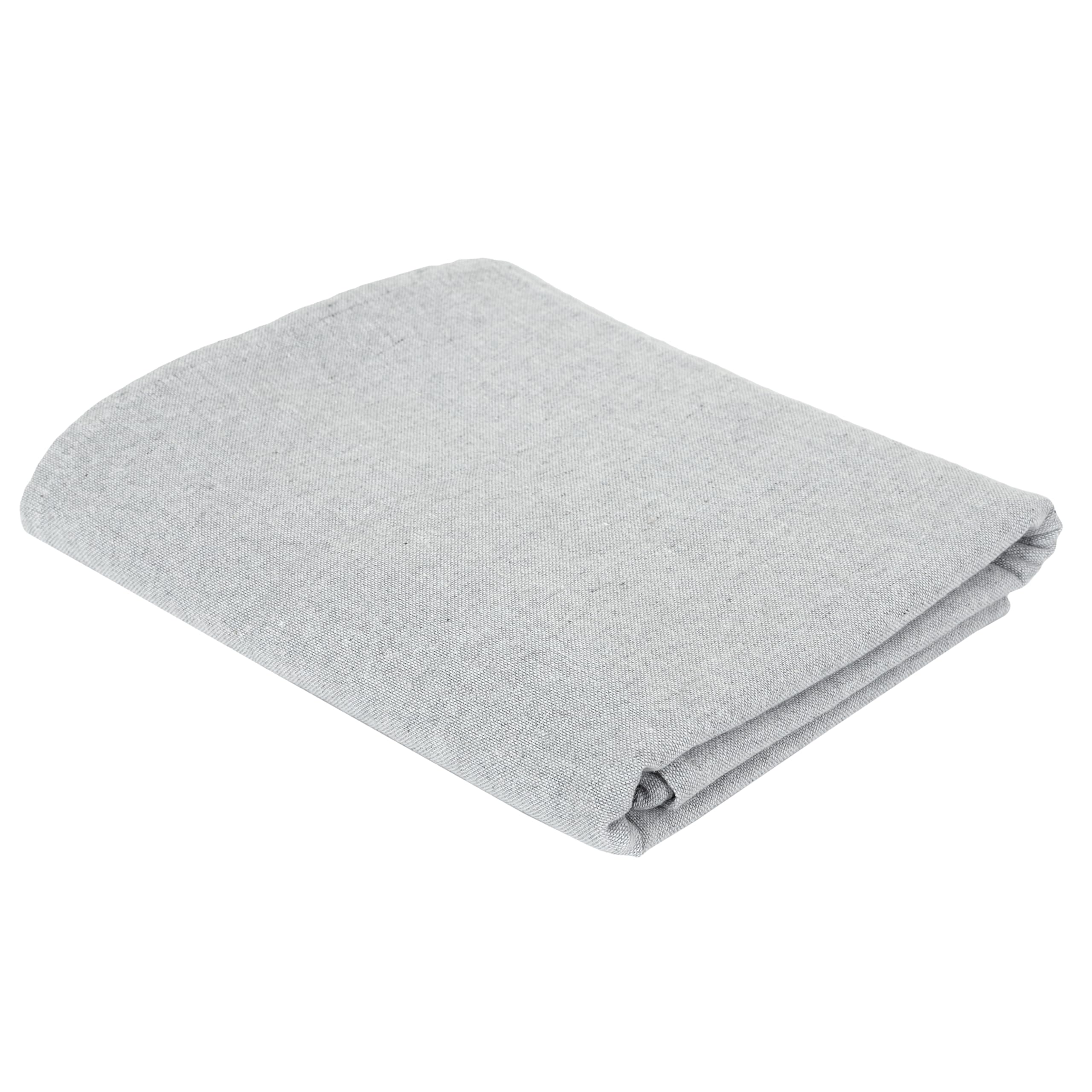 Grey Cotton Tablecloth 140 x 250 cm