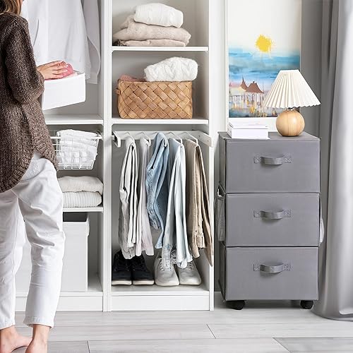 Miniatura 2 de GRANNY SAYS Organizador de almacenamiento de 3 cajones, cómoda de 3 cajones, cajón de almacenamiento para dormitorio, cajones de almacenamiento de