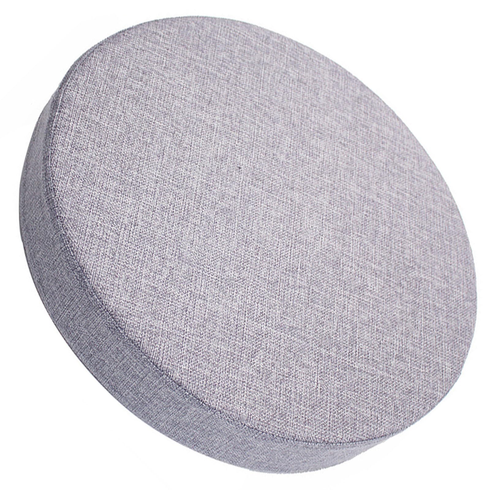 uyeoco Round Seat Cushion, 3/5/8cm thick, 30/35/40/45/50cm, Memory Foam Round Stool Cushion, Circle Chair Pad with Removable Cover for Dining Kitchen Bar Chairs(Light grey,40x3cm)