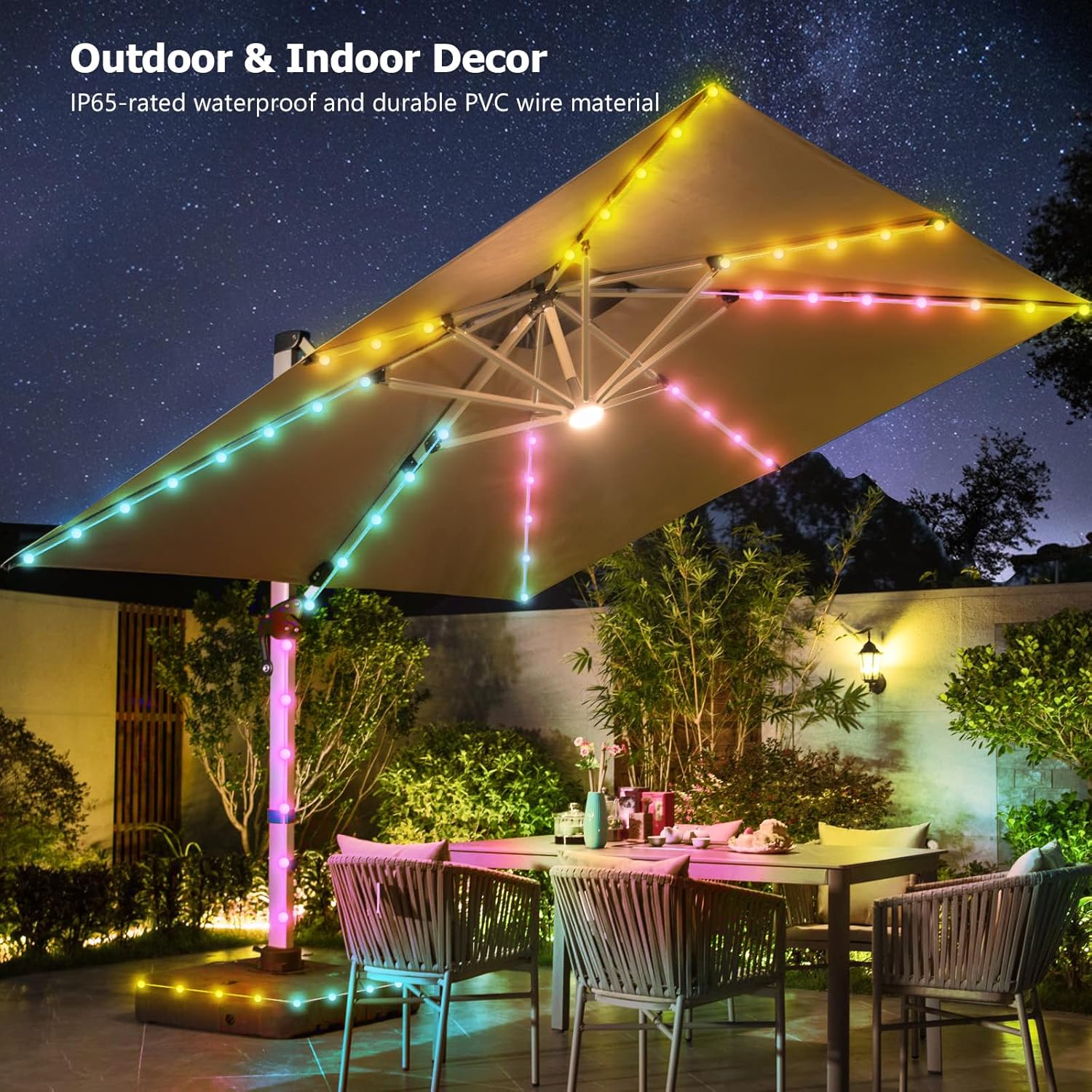 66ft Globe String Lights, 133 LED RGB Color Changing String Fairy Lights, Smart APP & IR Remote Control, 200+ Scene Modes for Bedroom Backdrop Indoor Outdoor Christmas Decorations