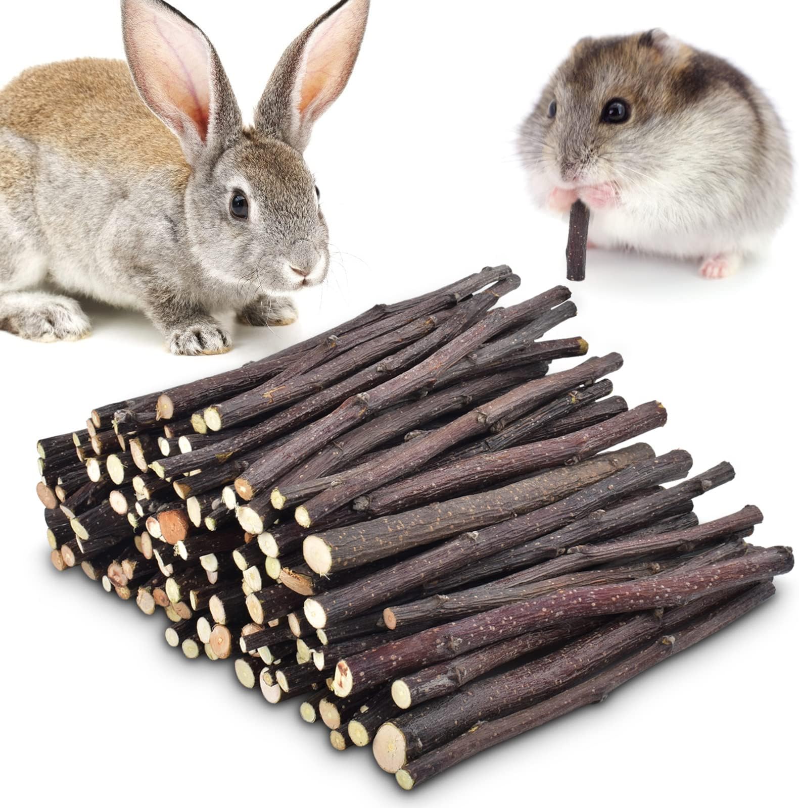 - Natural Apple Sticks 300g (10.5oz Small Animals Molar Chew Toys Apple Branch Chew Treats for Hamster Rabbit Chinchilla Bunny Guinea Pig Squirrel