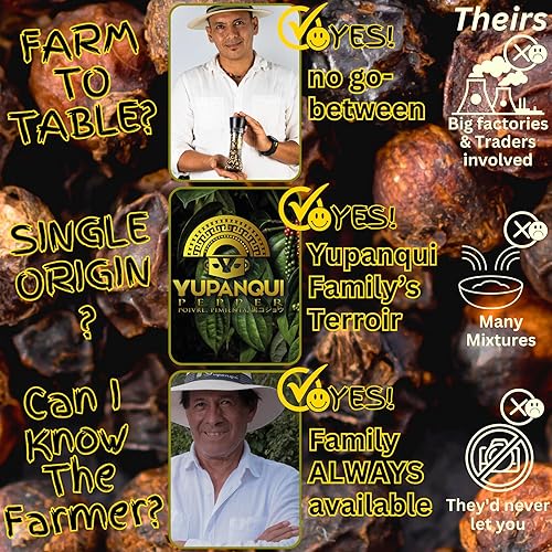 Miniatura 5 de YUPANQUI Granos de pimienta ahumados enteros 17.6 onzas La mejor pimienta negra ahumada orgánica para asar a la parrilla, pimienta ahumada negra