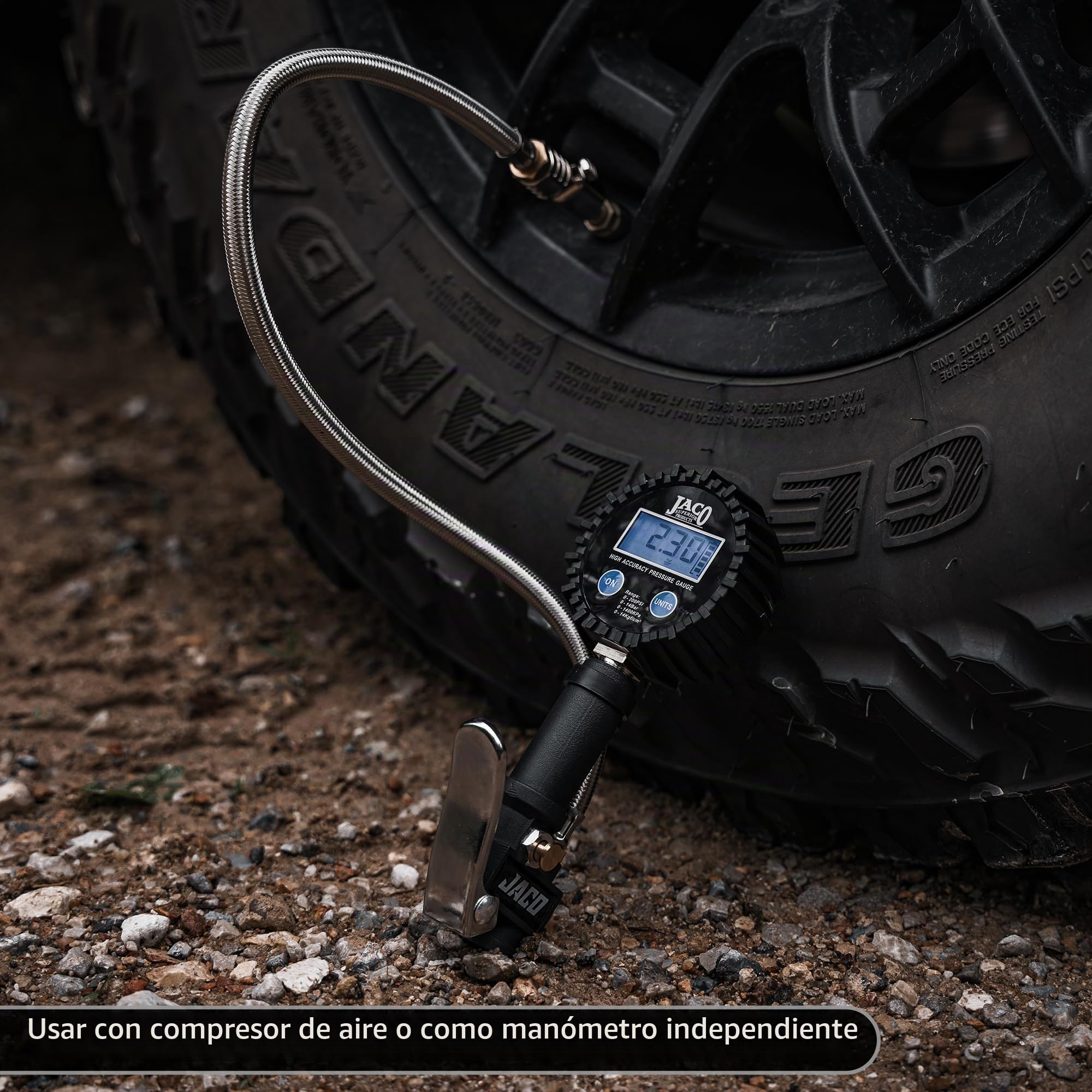 JACO Superior Products Medidor de Inflado de Neumático Digital Flowpro - 200 PSI