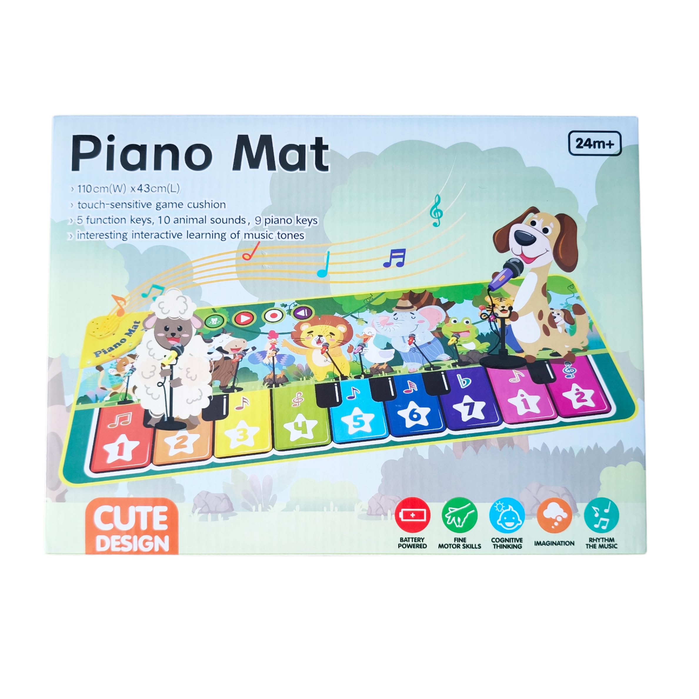 Piano Alfombra Musical para Bebés | Juguete Educativo Infantil con Sonidos y Melodías | Alfombra Musical Sensorial para Desarrollo Temprano | Ideal para Bebés y Niños Pequeños