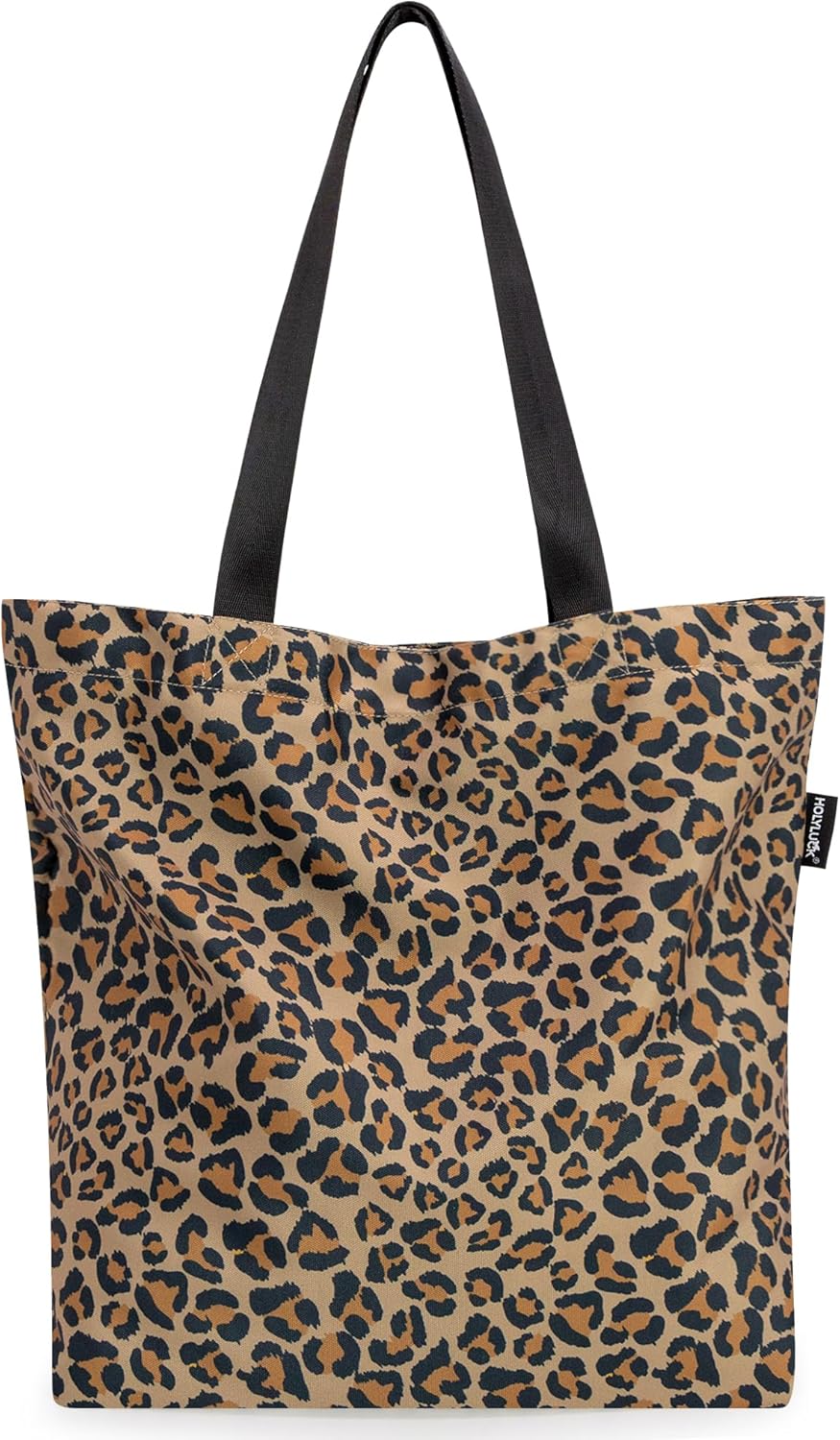 HOLYLUCK Women's Tote Bag with Buckle and Zipper Inner Pocket Reusable Shoulder Bag for Shopping,Beach,Gym