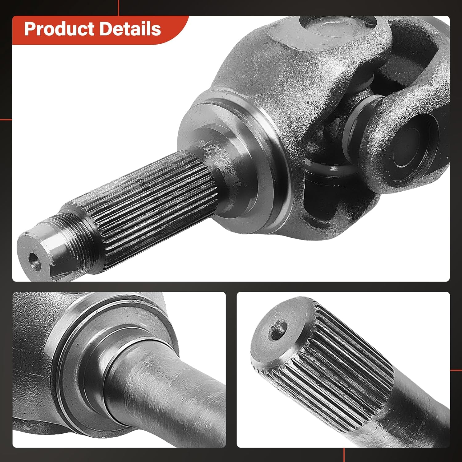 Axle Shaft Assembly Fit for Ram 4500/5500 2011-2012 L6 6.7L | Fit for Dodge Ram 4500/5500 2008-2010 L6 6.7L, Front Left Driver Side, OE 68034435AC, 68034435AB