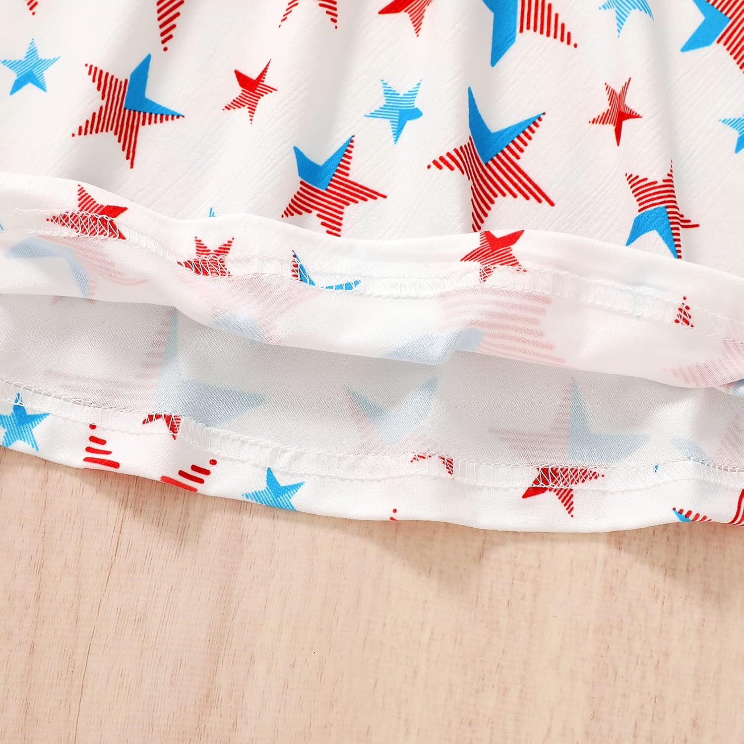 Tiny Cutey 幼児 女の子 7月4日 ドレス アメリカ国旗ストラップドレス キッズ 夏服 バックレス ストライプ 星 パーテ