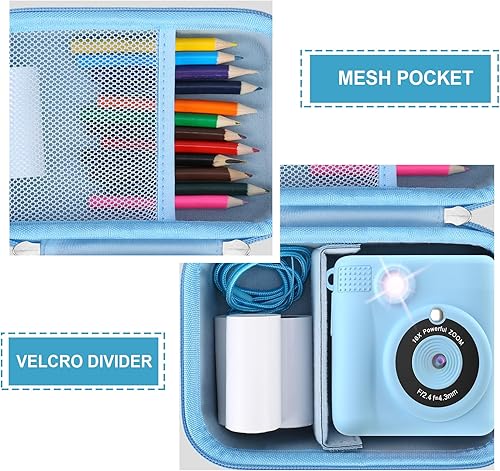 Miniatura 4 de Supmay Estuche rígido de viaje para Gopiupiupara cámara infantil GKTZ, impresión instantánea, cámaras de video digitales para niños pequeños,