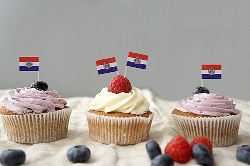 Vista 75 de JBCD Banderas pequeñas de Alaska para cupcakes de Alaska (100 piezas)