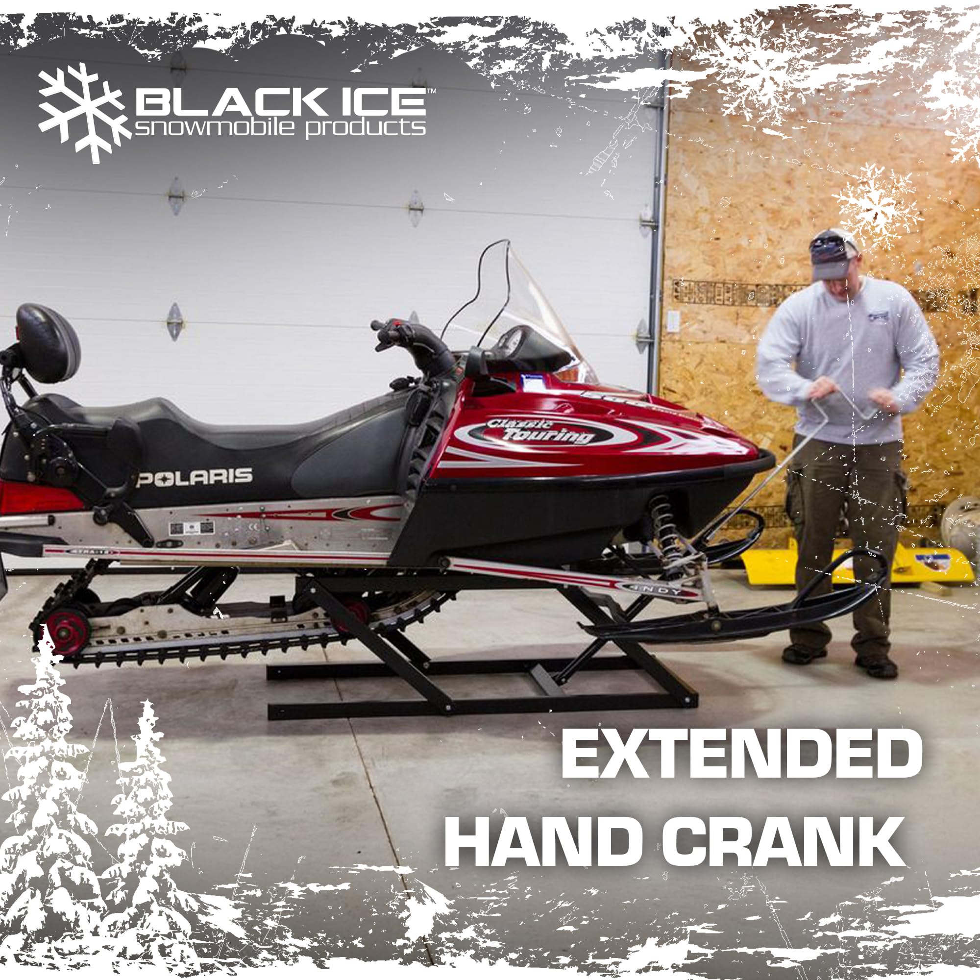 Amazon.co.jp: Black Ice スノーモービル リフトジャッキ、700ポンド