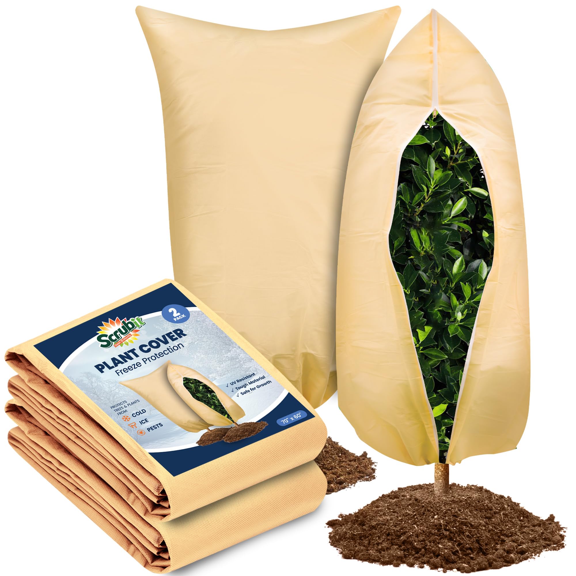 SCRUBIT Plant Covers Freeze Protection 2-Pack