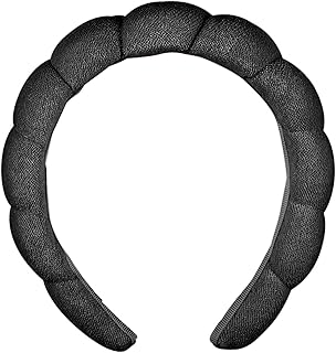 Conair Spa Bubble Headband - Soft, Absorbent, Cute & Comfortable for Her - Black - Face Washing