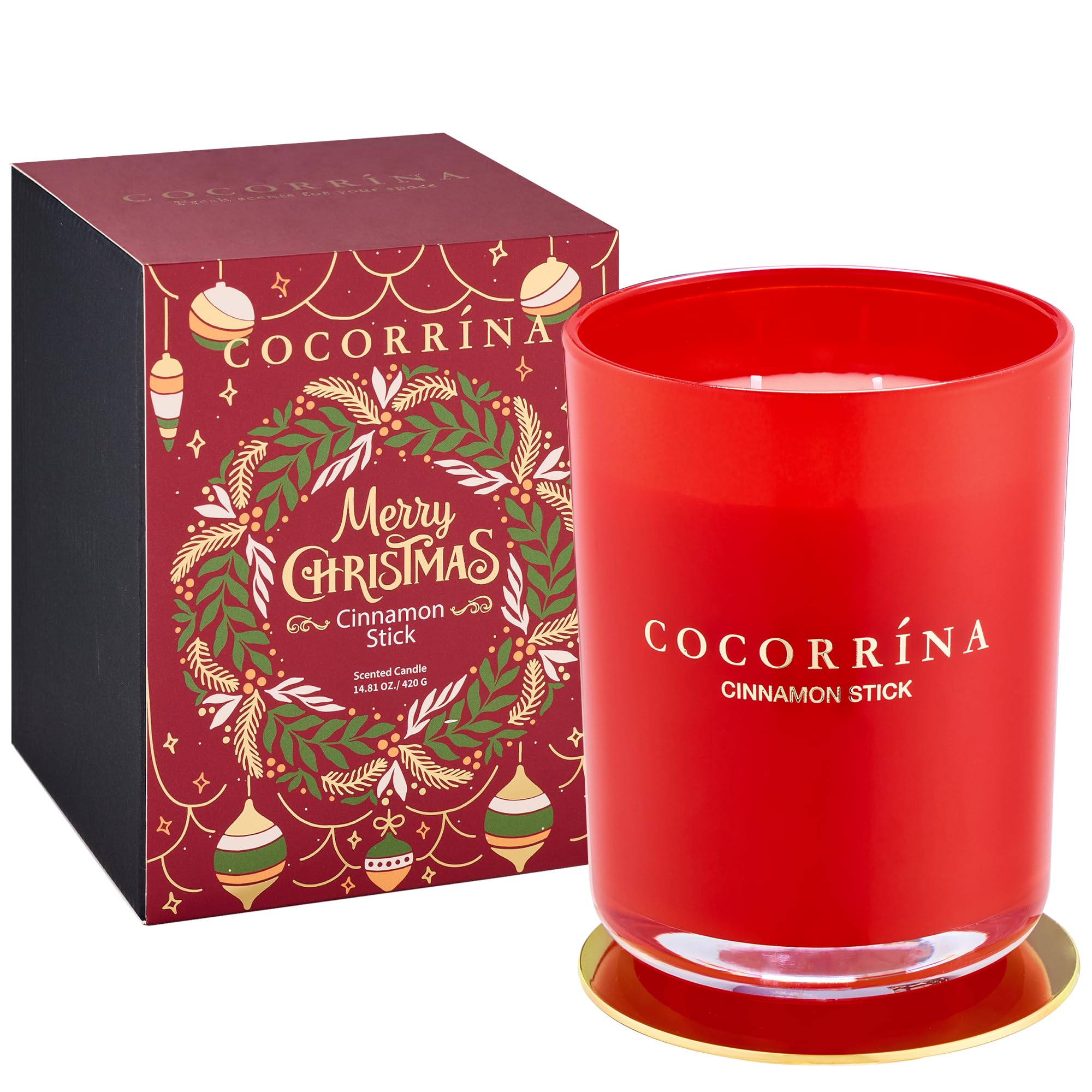 Candela Profumata Cocorrína In Vaso - Fragranza 'Esplosione Di Pulito' | Cera Di Soia Naturale, Durata 46 Ore | 420g - Foto 2