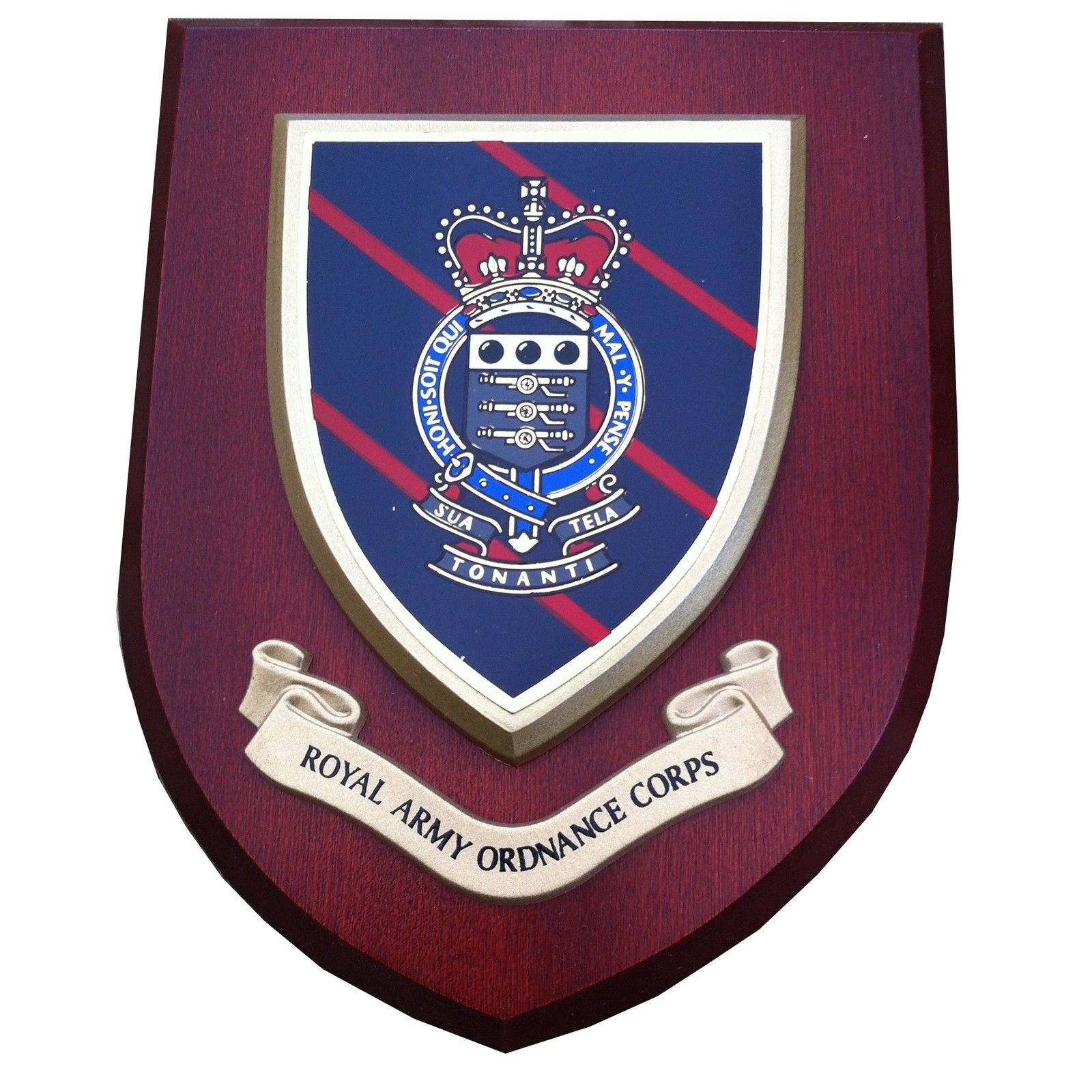Military Metallic Raoc Wall Plaque Royal Army Ordnance Corps Regimental Mess Shield