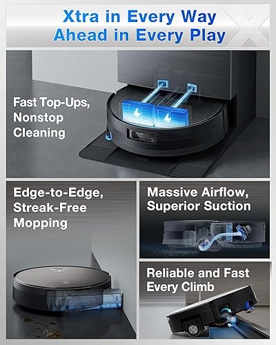 Miniatura 2 de ECOVACS DEEBOT X11 PRO Omni Robot Aspirador y trapeador, 19,500 Pa de succión explosiva, fregona con rodillo de autolimpieza instantánea, sin