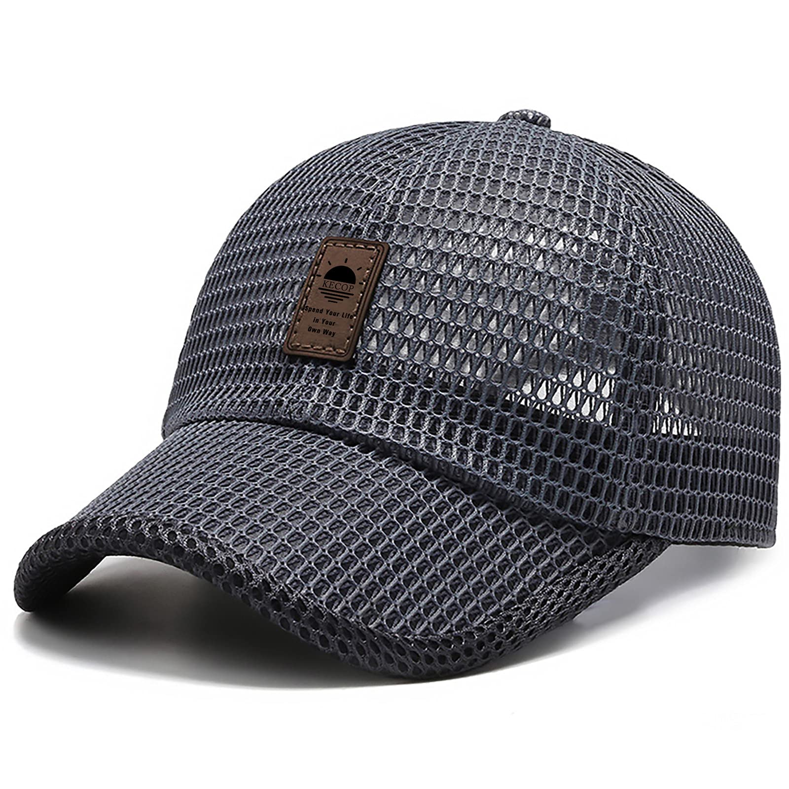 Mesh Hats for Men, Breathable Full Mesh Caps (KECOP)