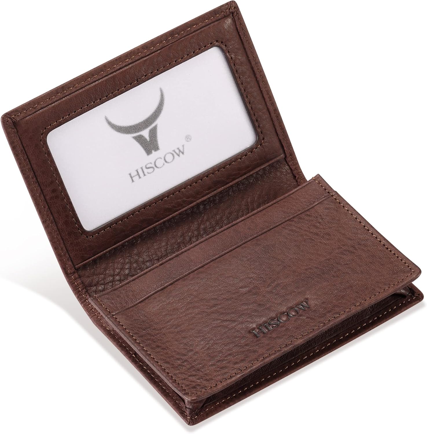 Leather Business Card Case Holder for Men & Women, Italian Calfskin - Image 2