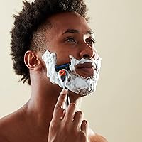 Vista 6 de Yaxa Basics Recambios de maquinilla de afeitar de 5 cuchillas para hombres con doble lubricación, recortador de barba de precisión, afeitado