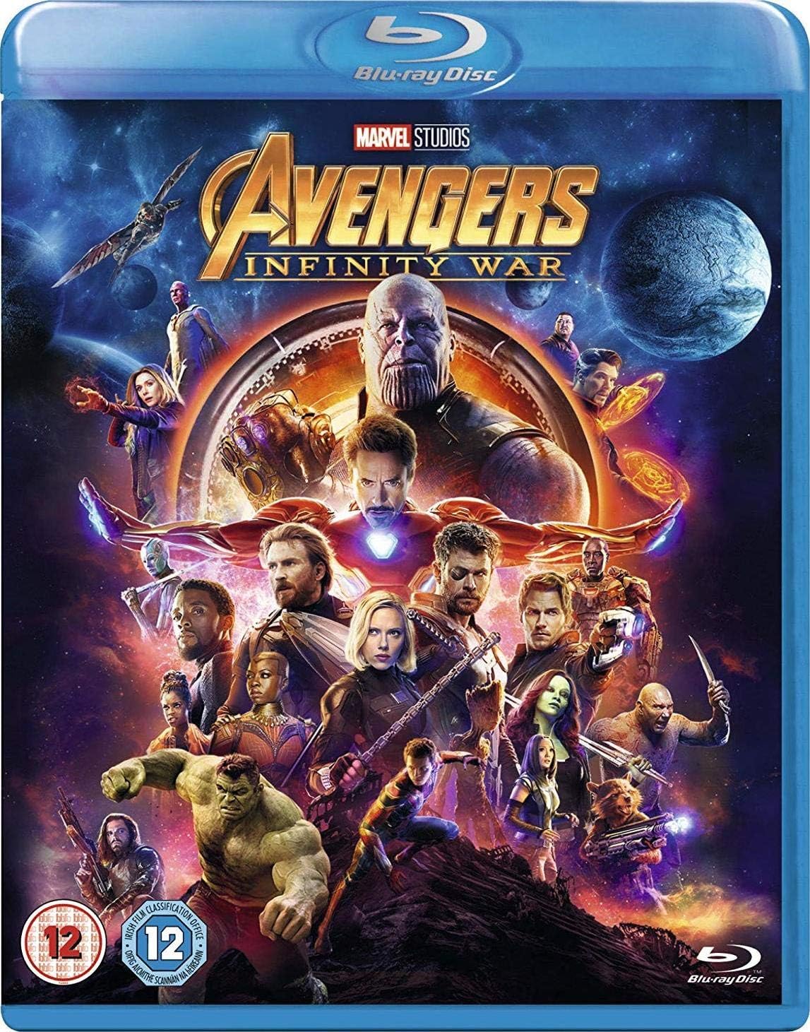 Avengers: Infinity War (Uncut) [Blu-ray] (2018) | Imported from UK | 149 min | Region Free | Action Sci-Fi | Star: Robert Downey Jr., Chris Hemsworth, Mark Ruffalo