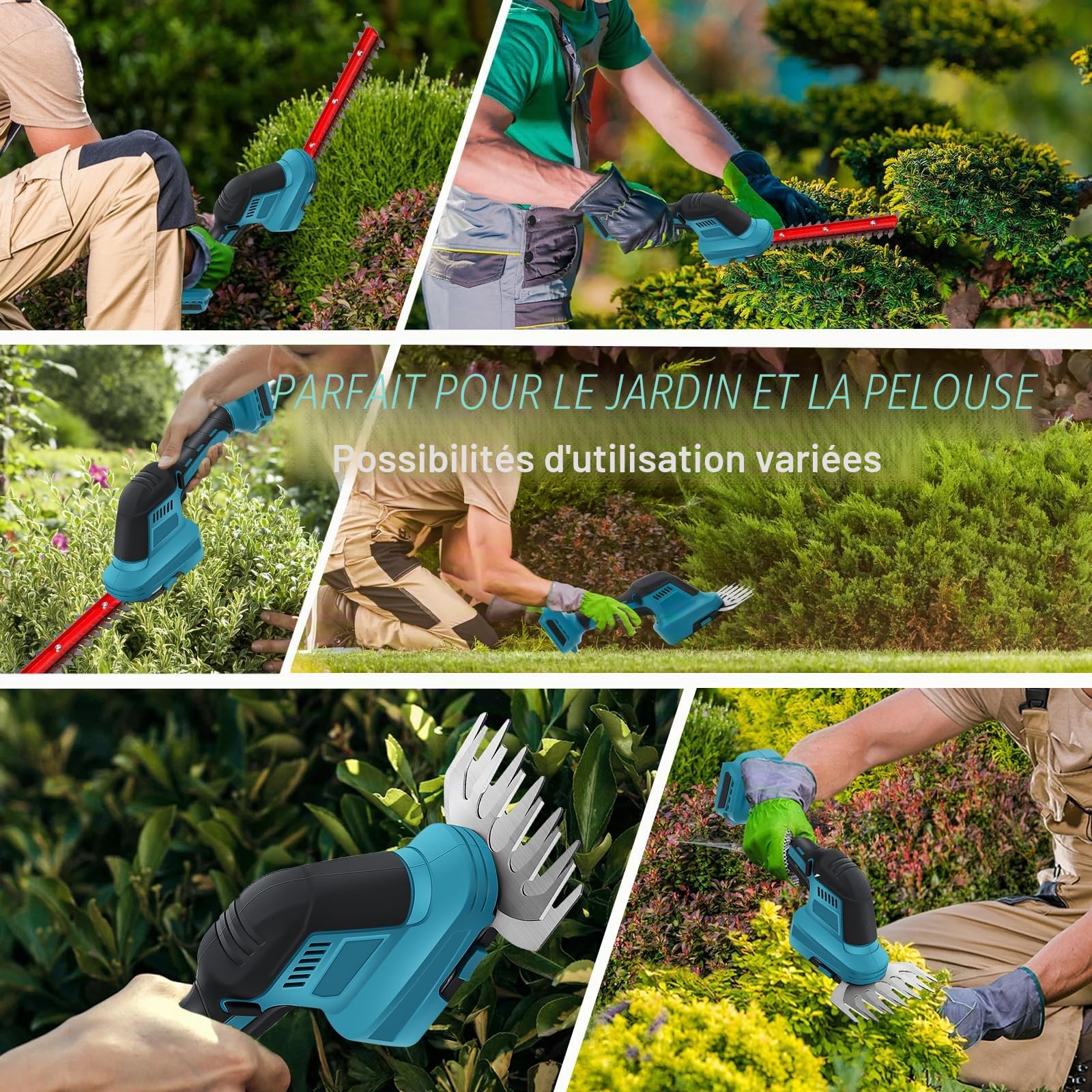 2 en 1 Taille haie sans Fil Compatible avec Makita 18 V