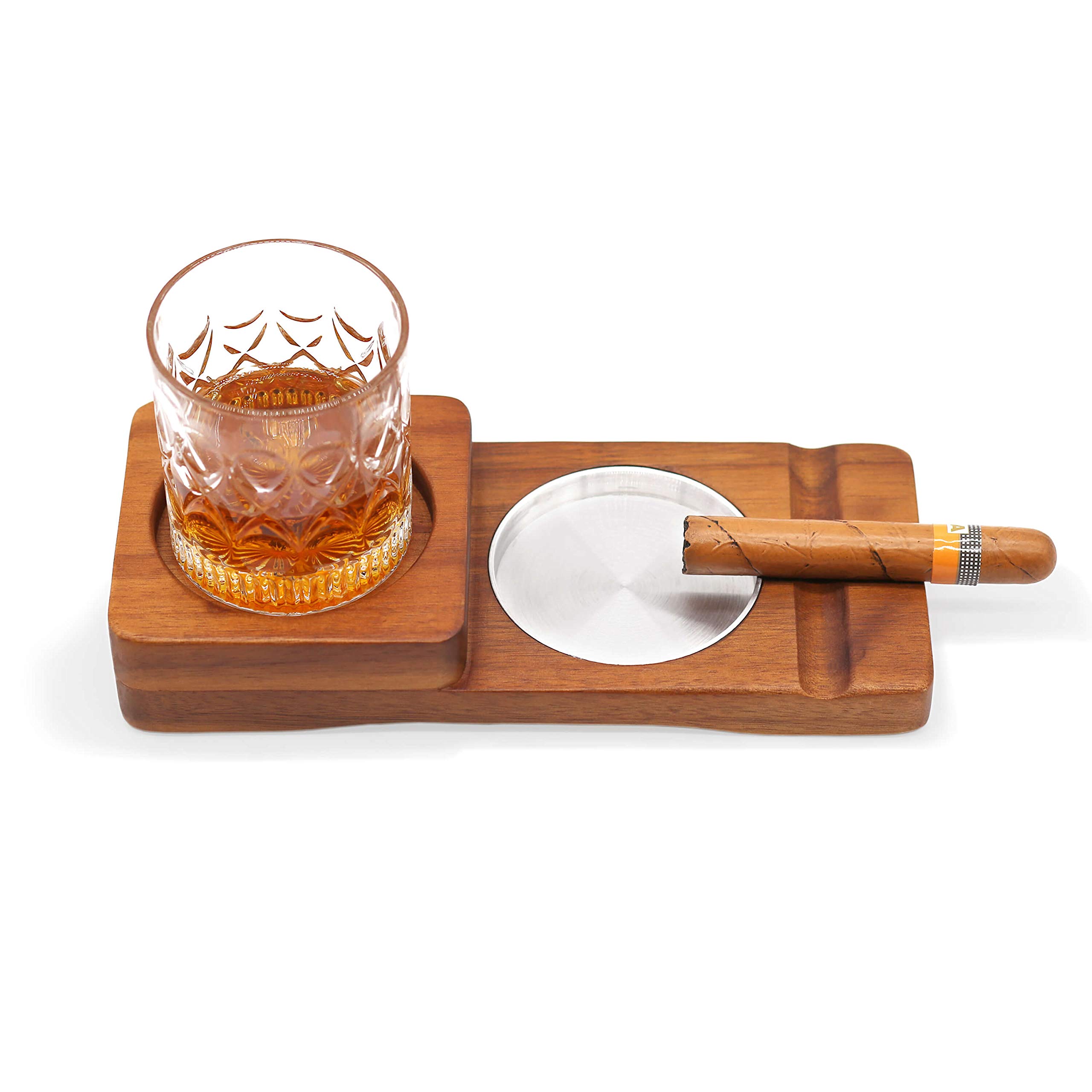 Buy Wooden Cigar Ashtray Wood Solid Cigar Ashtray Whiskey Glass Tray