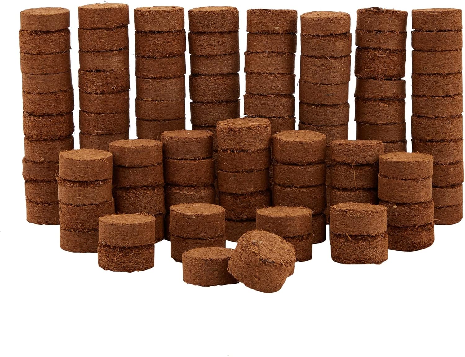 120 Pack Compressed Coco Coir Plant Pot Discs, Bulk
