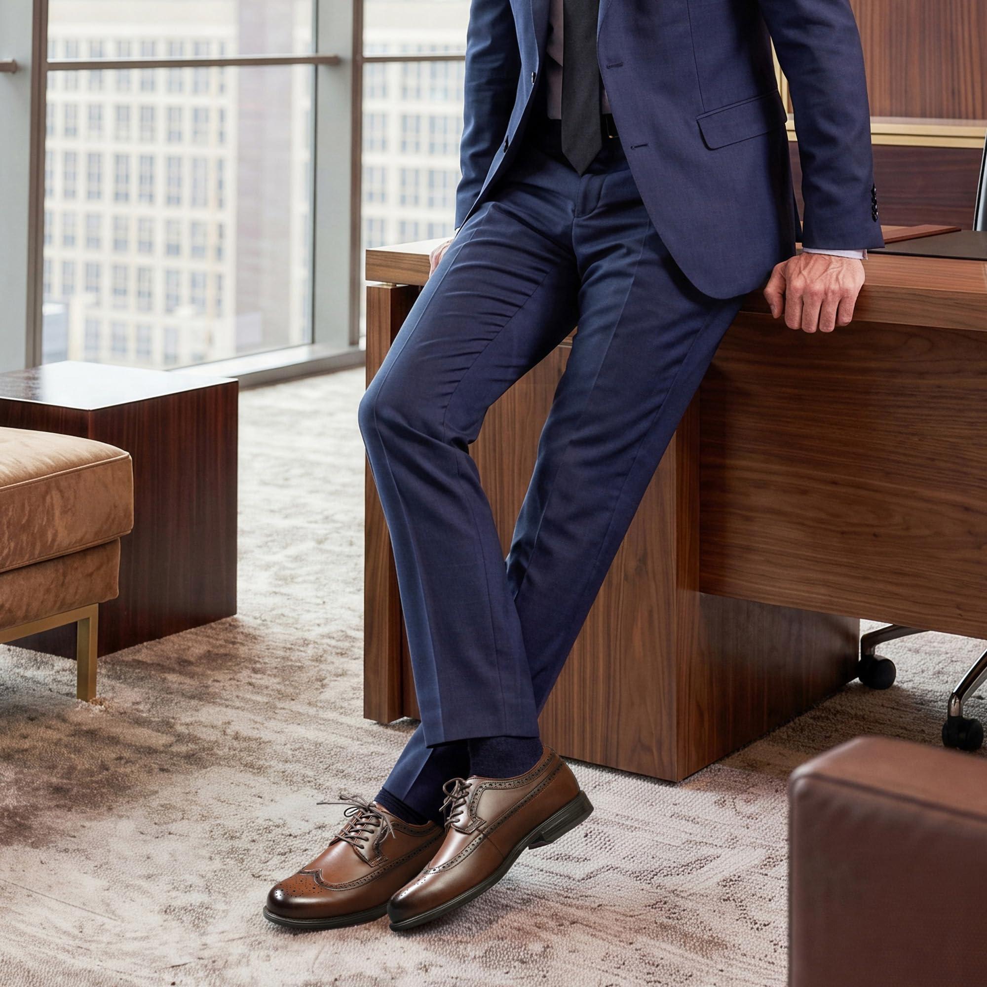 Bruno Marc Scarpe da uomo Brogue Wingtip Oxford