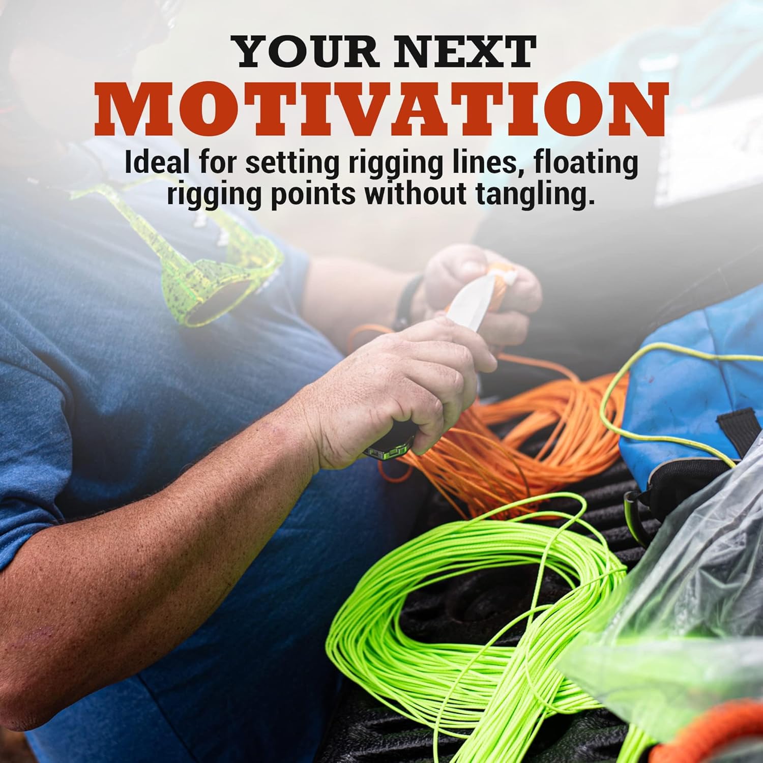 RopeHub HMPE Rope - Polyethylene Throw Line Arborist Rope - Tree Guide - 1.75mm for Indoor and Outdoor Uses - Orange (1000ft)