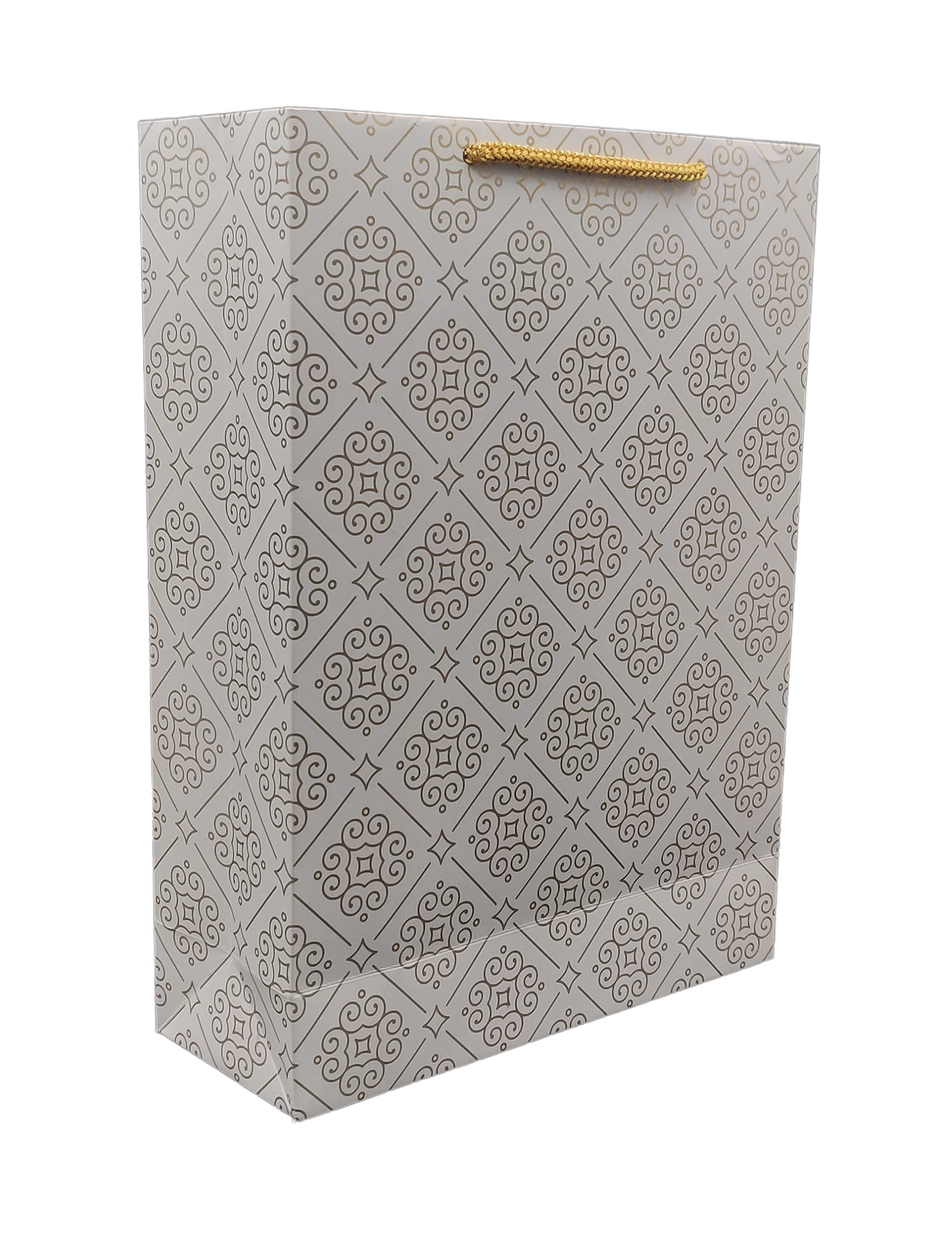 Arrow Paper Products Golden Rangoli Big Paper Gift Bags for Baby Shower Return Gift, Small Presents, Weddings, Birthday, Holiday Presents, Pack of 60 (11x8x3inches) (B09D7HY628) Amazon Price History, Amazon Price Tracker