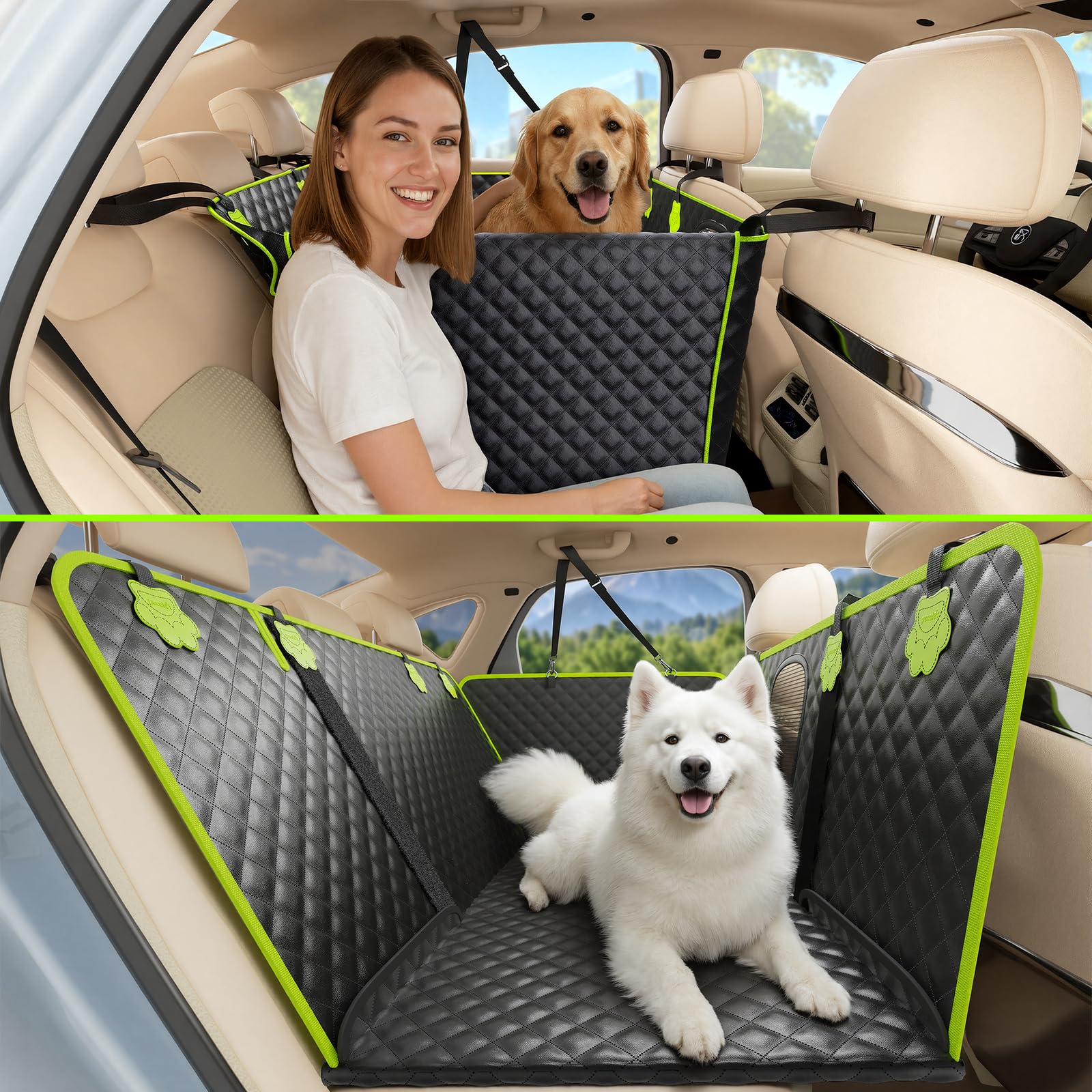Pecute 2-in-1 Dog Car Seat Cover