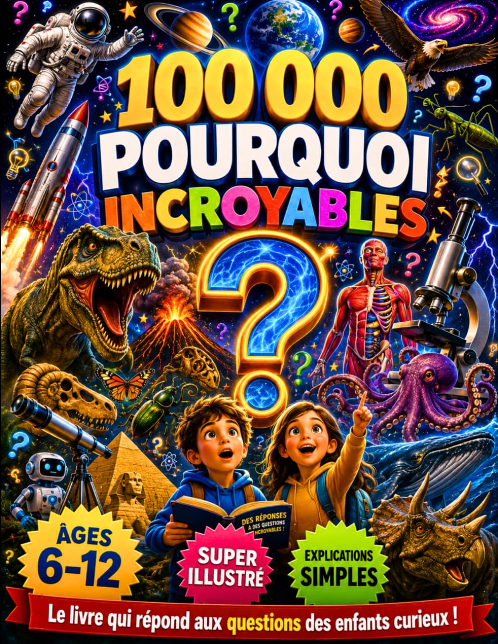 100 000 Pourquoi Incroyables pour les Enfants : La Grande Encyclopédie Illustrée des Jeunes Curieux avec Plus de 1 000 Questions et Réponses Fascinantes