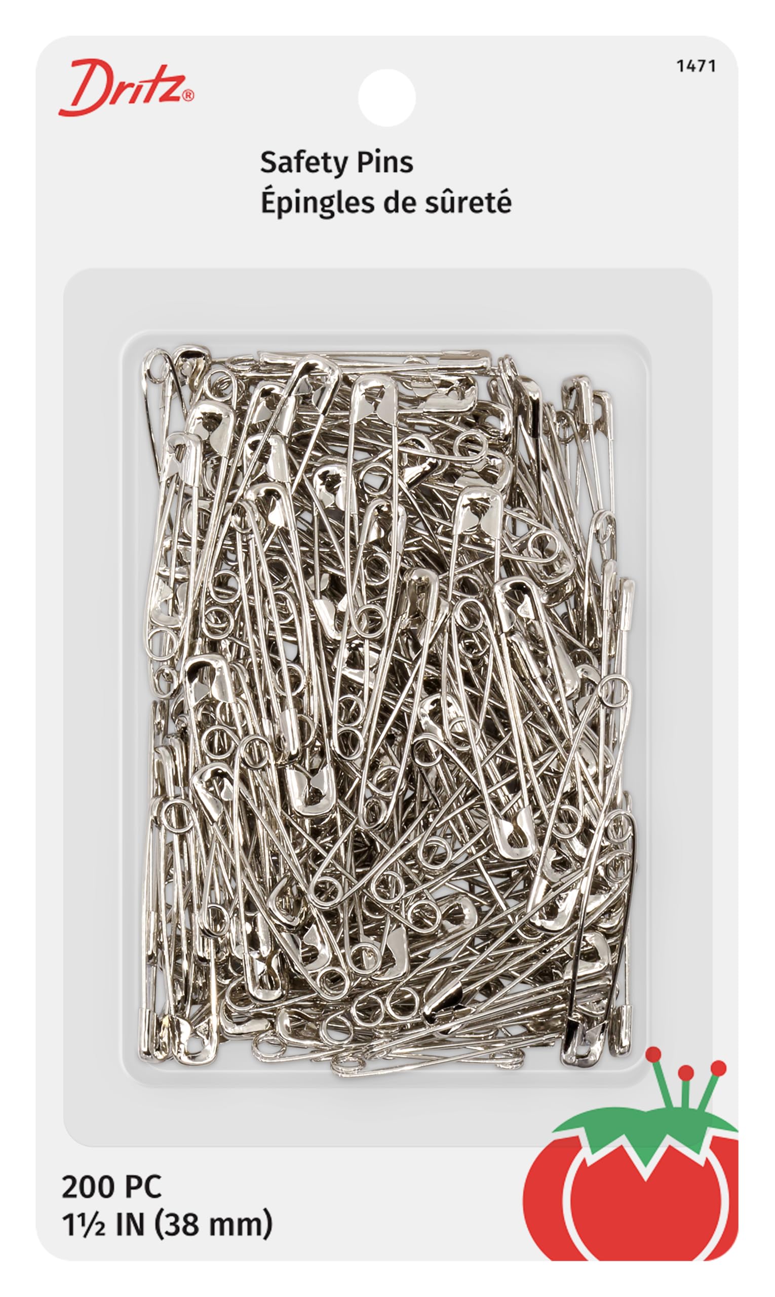 Amazon.com: Dritz 1471 200-Piece Safety Pins, Size 2, Nickel Finish