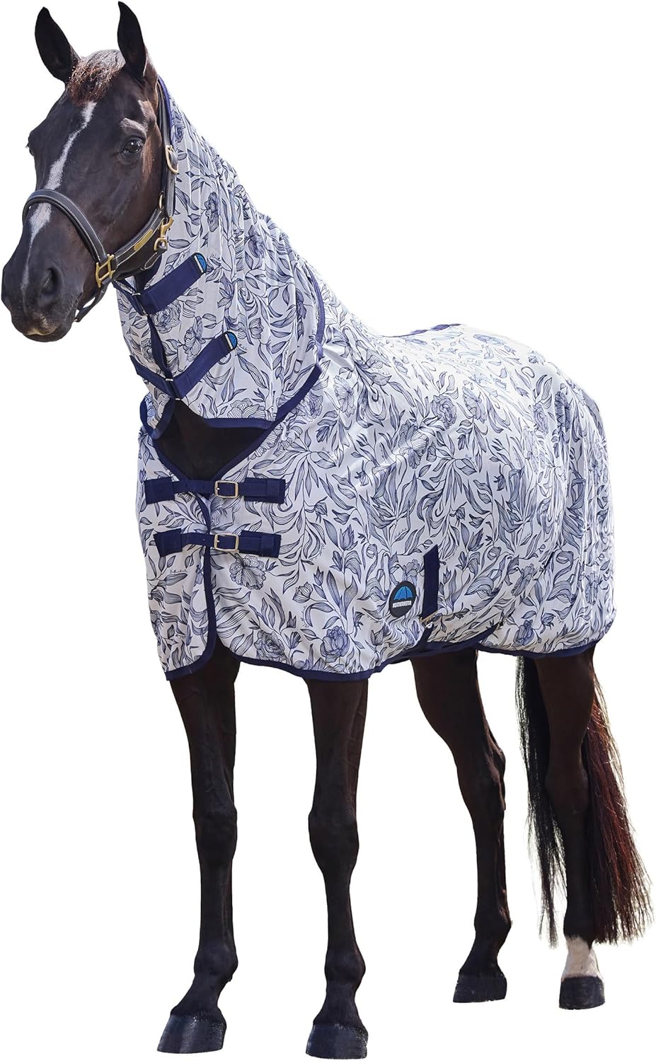 WeatherBeeta ComFiTec Limited Edition Fly Sheet Combo, White/Navy Floral Print, 78"