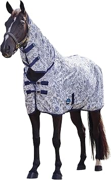 WeatherBeeta ComFiTec Limited Edition Fly Sheet Combo, White/Navy Floral Print, 78"