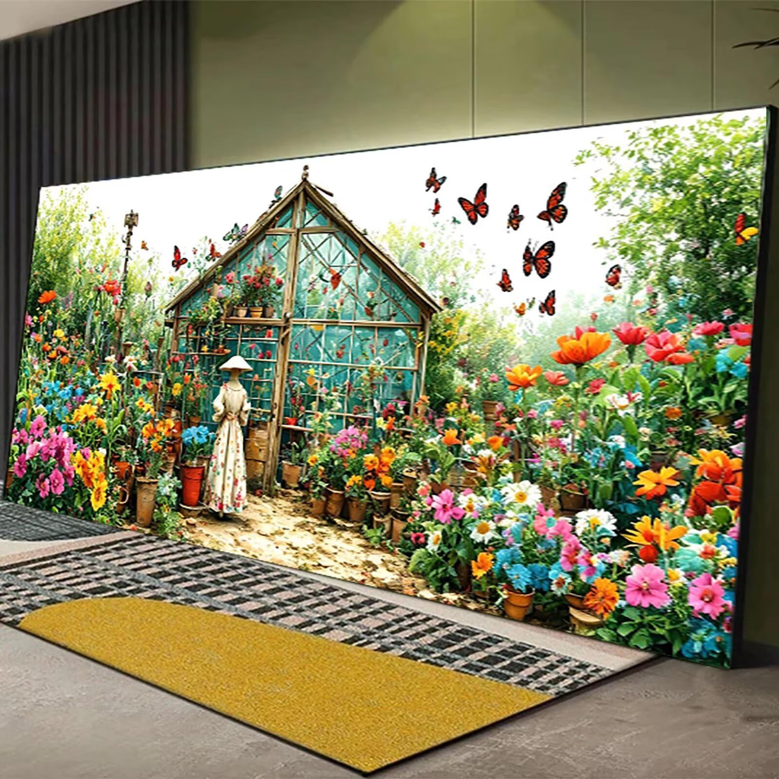 Dipingere con i Numeri per Bambini e Adulti Principianti, Kit Regalo da Disegno per Bambini e Bambine, Dipingere con i Numeri Giardino per Bambini 6+ Anni - 40x80cm - Senza Cornice - Farfalla 6-D