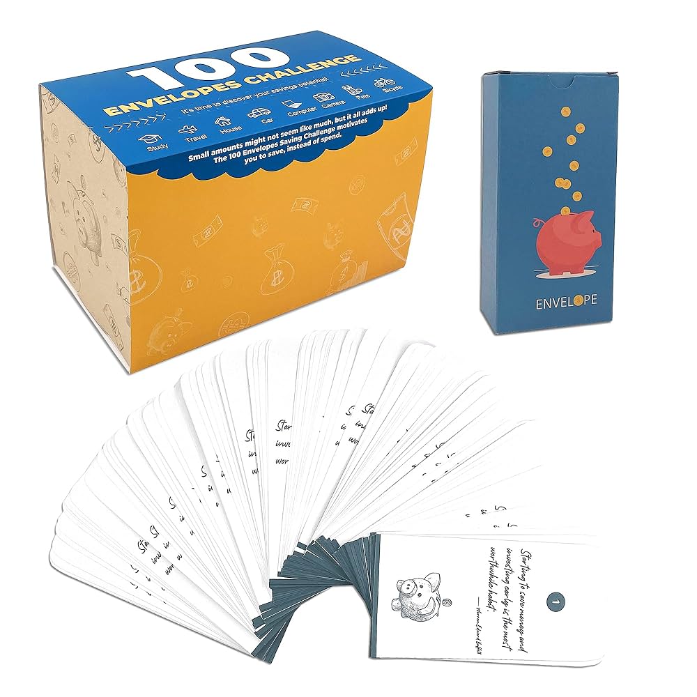 Amazon.co.jp: QiuBigUncle 貯金箱 大人用 封筒100枚
