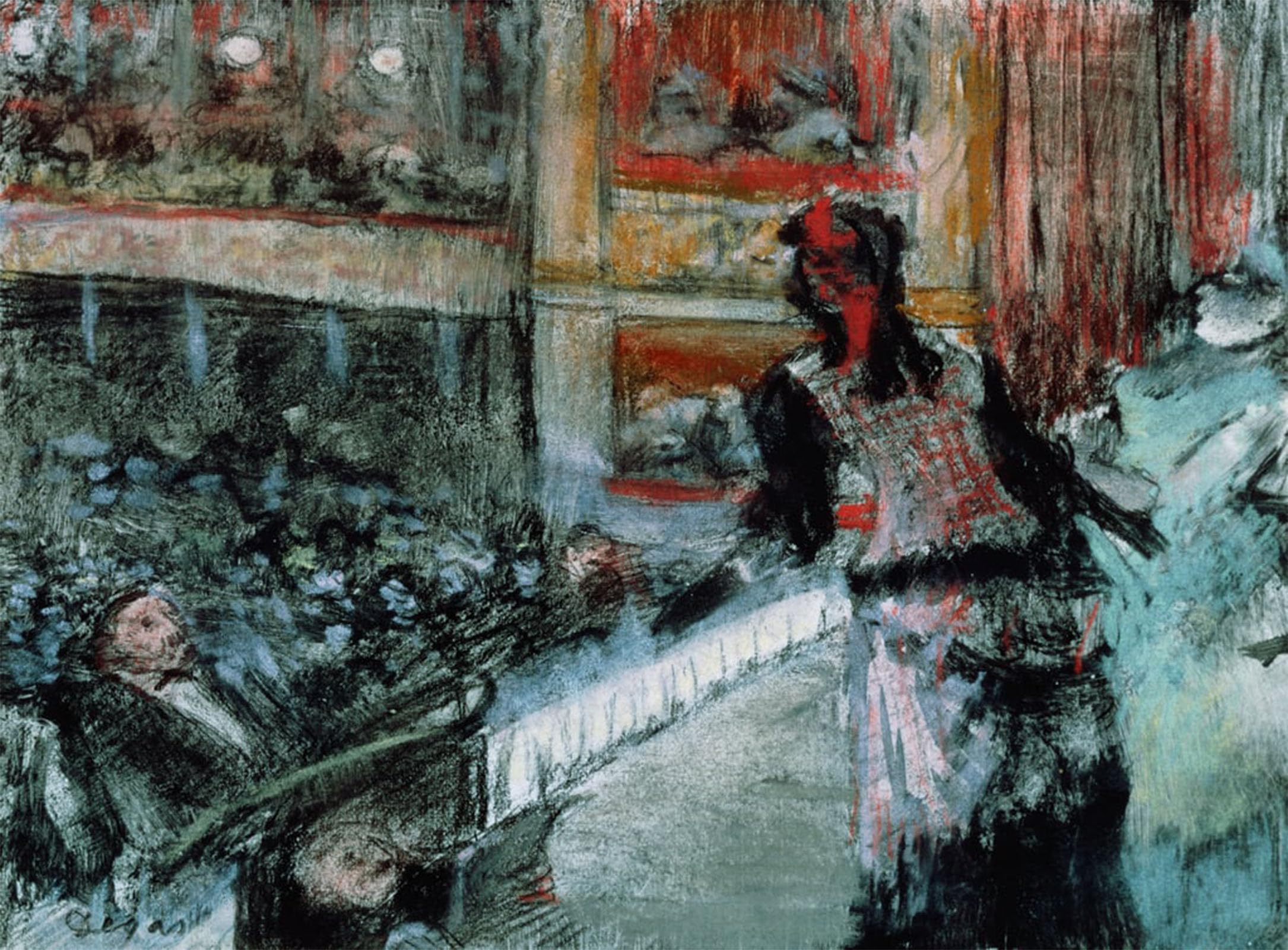 ARTXLXXBN Famous Painting Art Wall Decor Abstract Art Picture Theatre Scene by Edgar Degas Animal Pictures for Home Decor 60x90cm