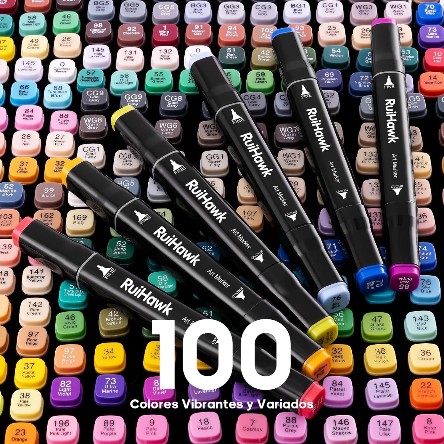 Arkuse 80 Couleurs Feutre A Alcool, Feutres Coloriage Adulte