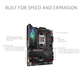 ASUS ROG STRIX X670E-A + Ryzen5 8400Fセット Amazon.com: ASUS ROG Strix X670E-A Gaming WiFi 6E Socket AM5