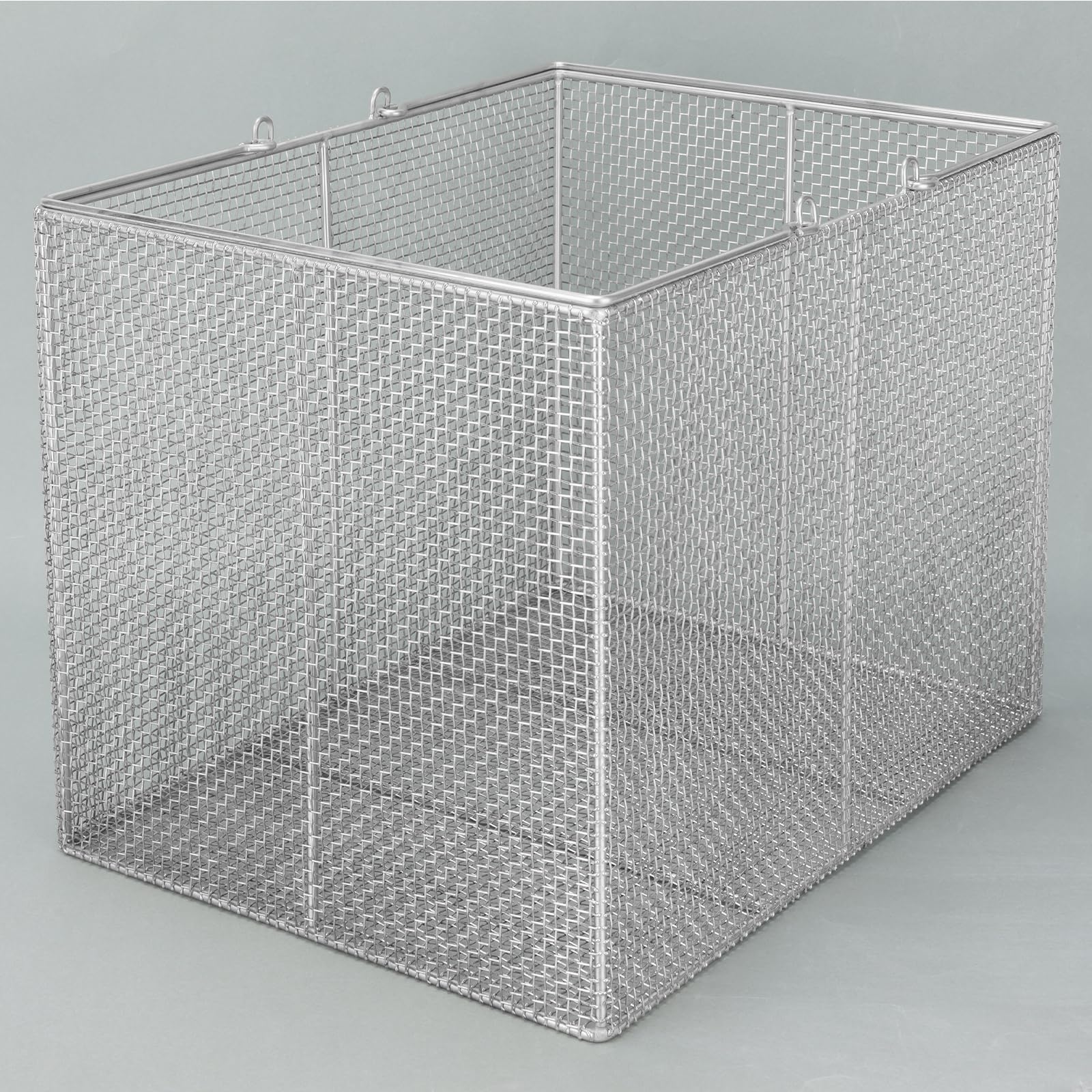 stonylab Cestello per Pulizia a Ultrasuoni in Acciaio Inossidabile 304, Design Quadrato a Doppia Maniglia, per Uso in Laboratorio, 40x30x30 cm (LxLxH)