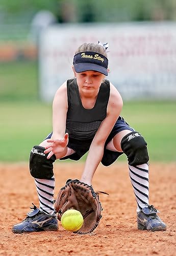 Miniatura 7 de Youth Padded Shirt Football Rib Protector Chest Heart Guard Shirt Kids Boy Girl Vest for Rugby Baseball Softball