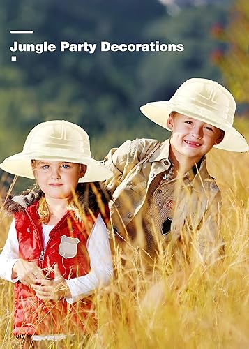 Miniatura 5 de 30 sombreros de juguete de safari para niños, sombrero de exploración de plástico, sombrero de fiesta temática de selva para niños, niñas,
