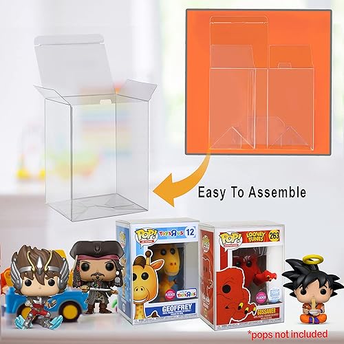 Miniatura 6 de JDS - Funda protectora para figuras de Funko Pop de 4 pulgadas (paquete de 10) caja de exhibición de plástico resistente extra gruesa y
