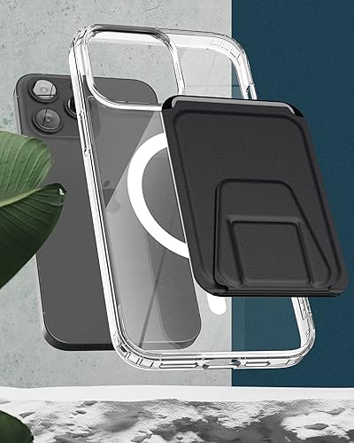 Miniatura 8 de ENCASED Funda transparente para iPhone 14 Pro Max con tarjetero compatible con Magsafe | Incluye cartera de cuero y protector de pantalla de vidrio