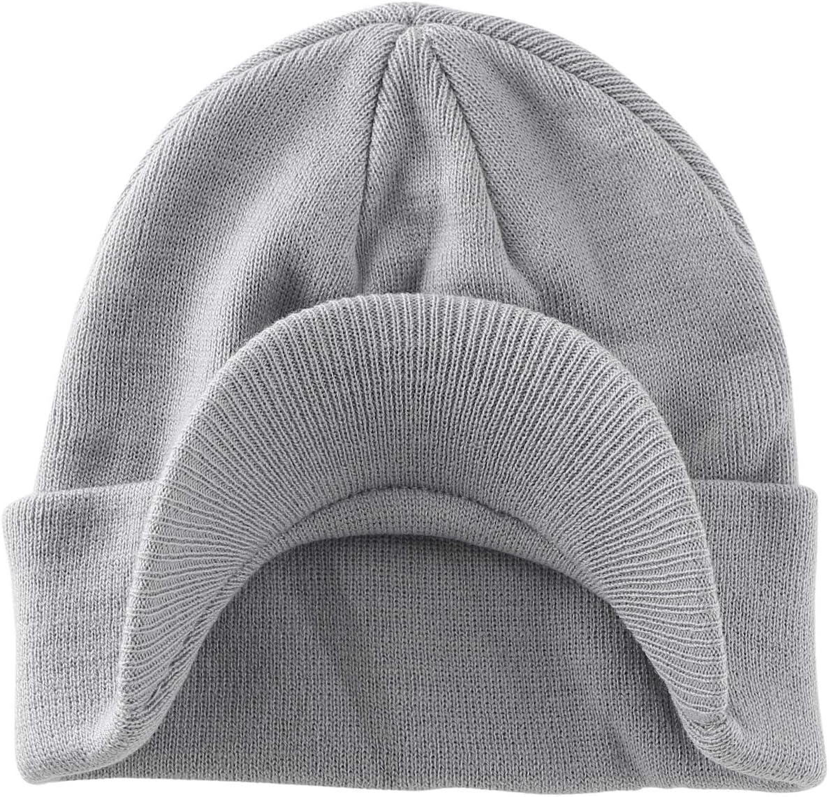 Home Prefer Men's Winter Beanie Hat with Brim Warm Double Knit Cuff Beanie Cap Watch Radar Hat - Image 2