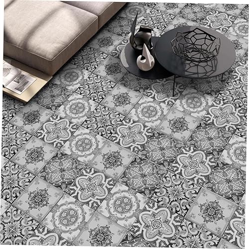 Vista 4 de Uonlytech 20 Pcs Tile Floor Stickers Tile Stickers Vinyl Plank Flooring Peel and Stick Wall Tiles Floor Tile Sticker Wall Paper Sticker and Stick