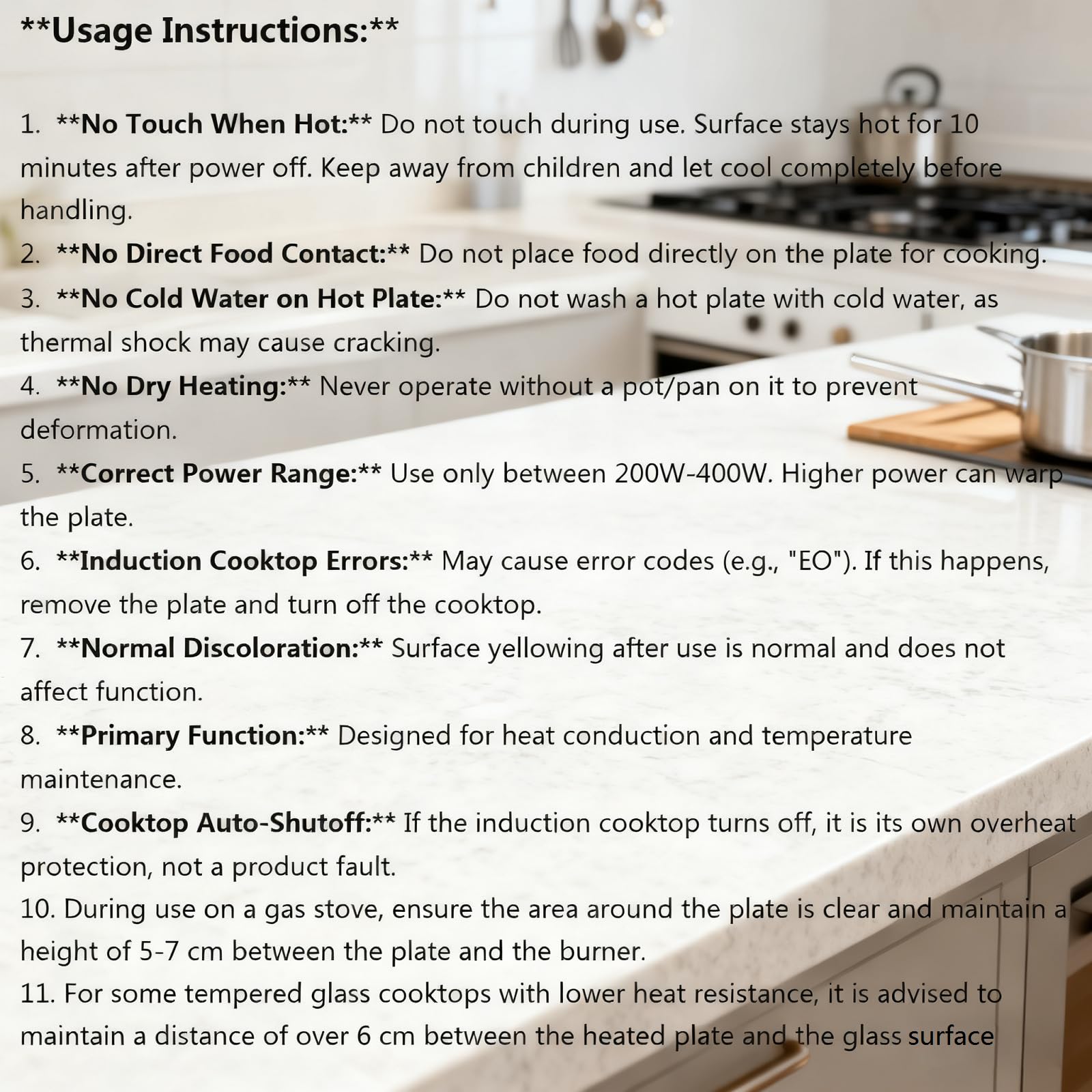 Placa Convertidora de Inducción de 28cm con Mango Desmontable, Difusor de Calor para Cocina de Gas, Adaptador de Calor Uniforme para Utensilios de Cocina, Placa de Cocción Lenta para Cafeteras