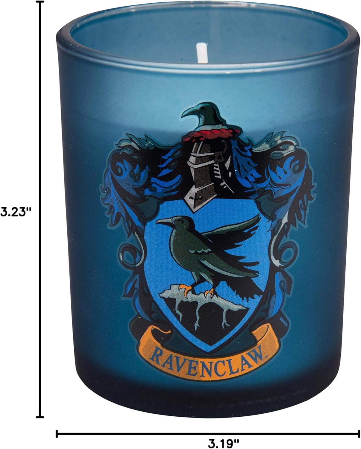 Harry Potter Candles Hogwarts House Crests - Gryffindor, Slytherin, Ravenclaw, Hufflepuff - Wizarding World Collectible Decor Gift for Teens and Adults - Set of 4, Unscented Wax 3oz Votive